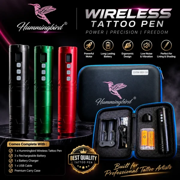 HUMMINGBIRD WIRELESS TATTOO PEN 3.5MM STROKE