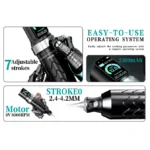 POSEIDON BLK ADJUSTABLE WIRELESS TATTO PEN - Image 4