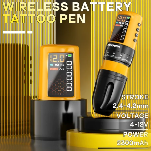 POSEIDON BEE ADJUSTABLE WIRELESS TATTOO PEN
