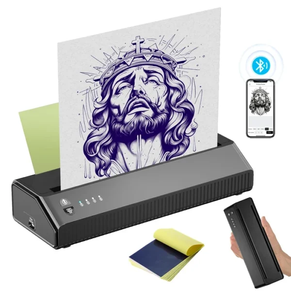 MHT-P8008 BLUETOOTH WIRELESS THERMAL STENCIL TATTOO PRINTER