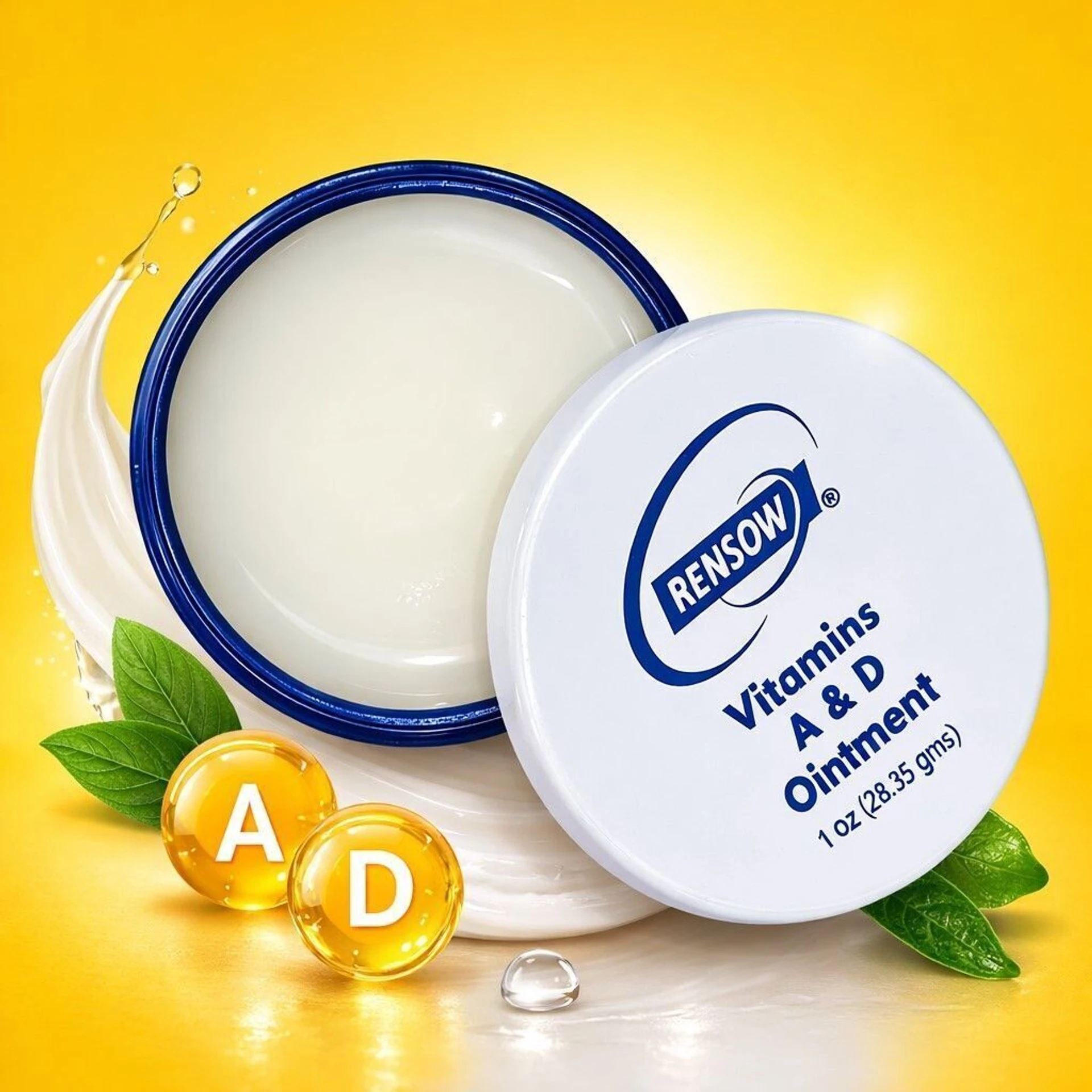 A & D tin 3 RENSOW VITAMIN A & D OINTMENT 1OZ TIN - Image 1