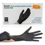 BLACK NITRILE TATTOO GLOVES 100 PCS