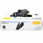 BLACK NITRILE TATTOO GLOVES 100 PCS - Image 4