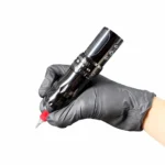 BLACK NITRILE TATTOO GLOVES 100 PCS - Image 2
