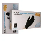 BLACK NITRILE TATTOO GLOVES 100 PCS - Image 7