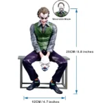 ACTION FIGURE JOKER BATMAN DARK KNIGHT SITTING STATUE - Image 3