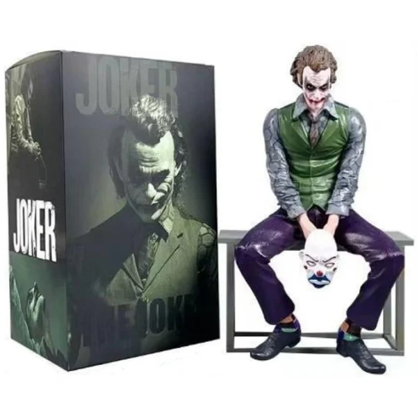 ACTION FIGURE JOKER BATMAN DARK KNIGHT SITTING STATUE