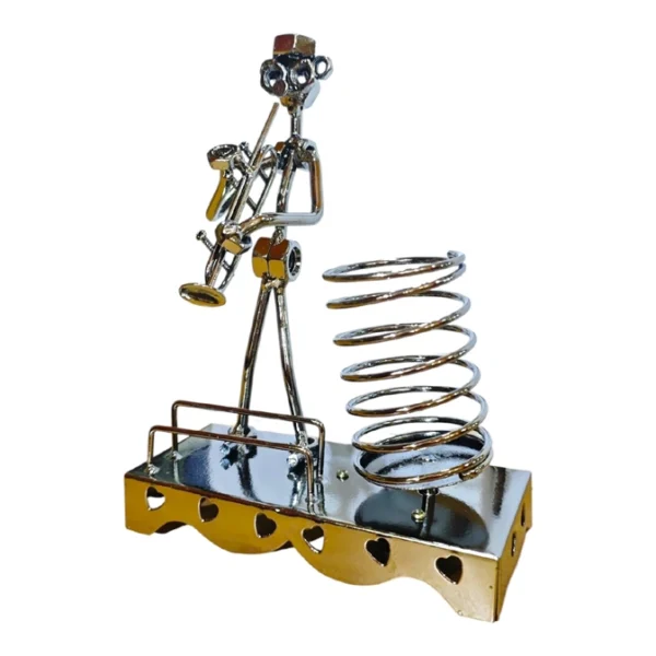 METAL TUMBLER - MUSICAL SPRING PEN STAND