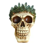SKULL WITH WEED LEAF