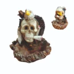 SKULL ASHTRAY WITH EAGLE