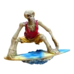 SKELETON ON SURFBOARD