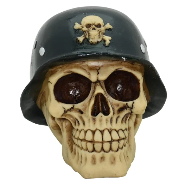 SKULL WITH HELMET PIGGY BANK