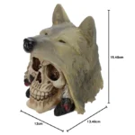 SKULL WIHT NIGHT WOLF HEAD - Image 2