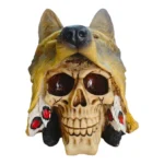 SKULL WIHT NIGHT WOLF HEAD