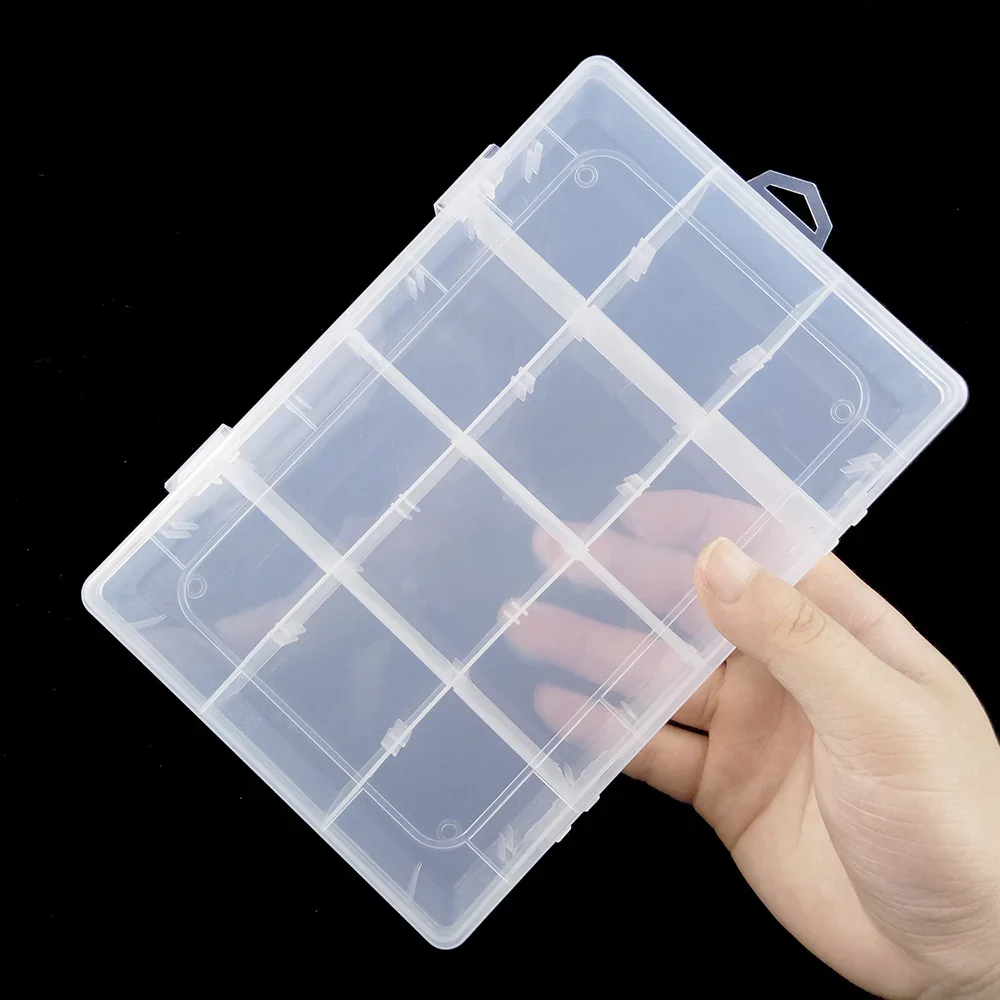 Storage 12 1 MULTIFUNCTIONAL PIERCING JEWELERY PLASTIC BOX BIG 7.5″ X 5.2″ - Image 1