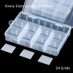 MULTIFUNCTIONAL PIERCING JEWELERY PLASTIC BOX BIG 7.5″ X 5.2″ - Image 2