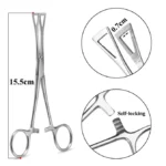 SLOTTED FORCEPS WITH GRINDING GROOVE CLOSED END CLAMP STAINLESS STEEL PIERCING TOOL