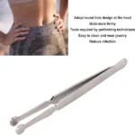 TWEEZERS FOR BEAD BALL HOLDING STAINLESS STEEL PIERCING TOOL - Image 2