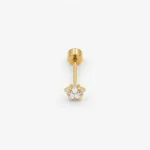 UNISEX GEOMETRIC FLOWER SHAPED PURE STAINLESS STEEL STUD EARING