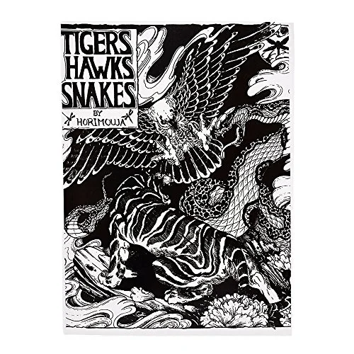 61rD5t4EYyL TIGERS HAWKS SNAKES TATTOO FLASH BOOK JAPNESE ART DESIGNS A4 BY HORIMOUJA - Image 1