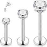 G23 TITANIUM PIERCING JEWELLERY HELIX FOR NOSE STUD, LIP BAR, CARTILAGE EARRING - Image 2