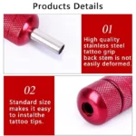 TATTOO MACHINE GRIP ALUMINIUM SELF LOCKING 25MM - Image 4