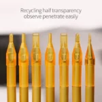 GOLD SHARK YELLOW DISPOSABLE TATTOO TIPS (FT) - Image 5