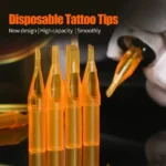 GOLD SHARK YELLOW DISPOSABLE TATTOO TIPS (FT) - Image 2