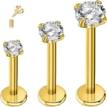 G23 TITANIUM PIERCING JEWELLERY HELIX FOR NOSE STUD, LIP BAR, CARTILAGE EARRING - Image 2